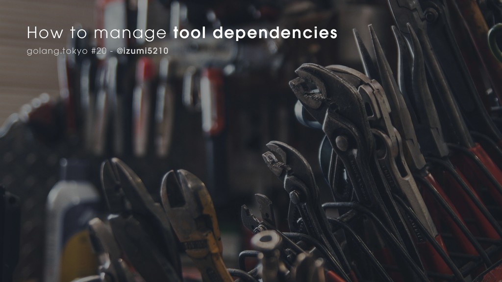 How to manage tool dependencies in Go